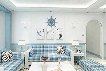 自贡地中海风格-客厅