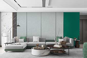 自贡轻奢风格-客厅